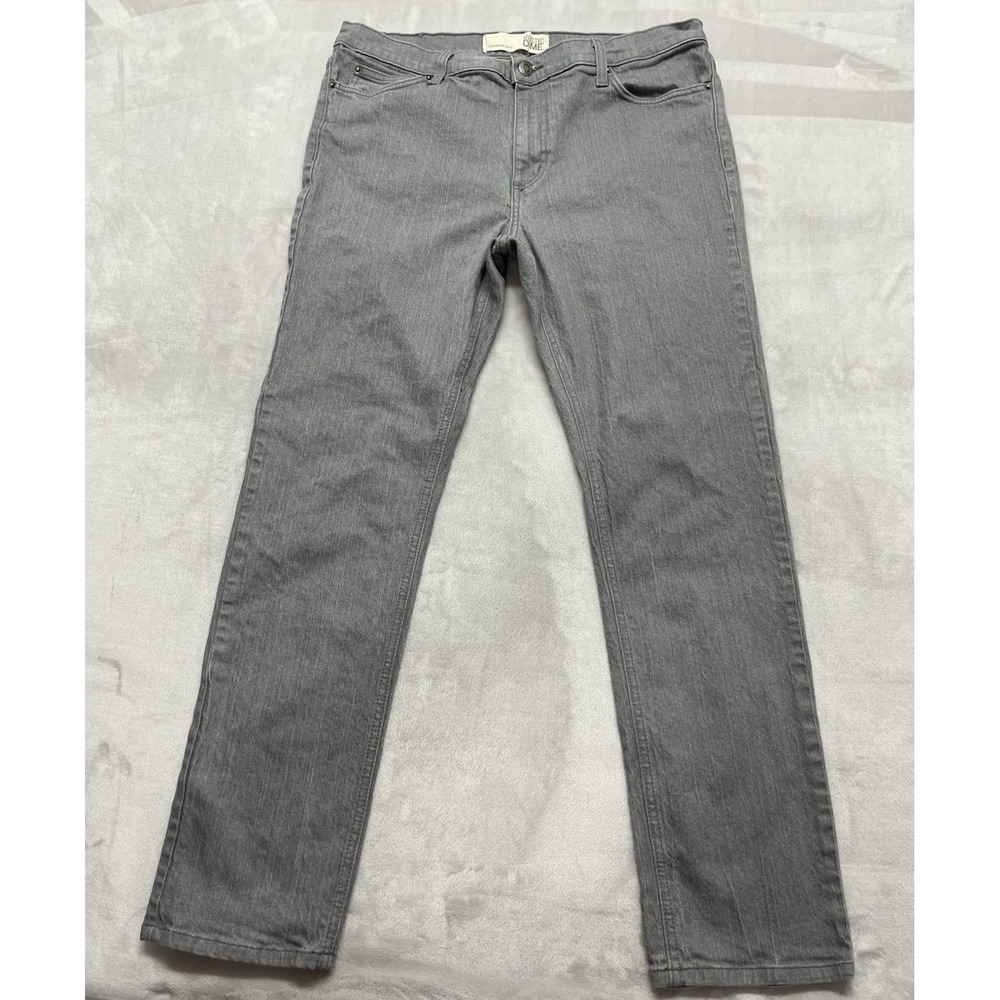 Rustic Dime Jean Men 38 Gray Slim Fit Stretch Straight Leg Cowboy USA